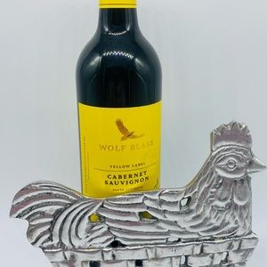 Vintage Heavy Metal Chicken in a Basket Trivet